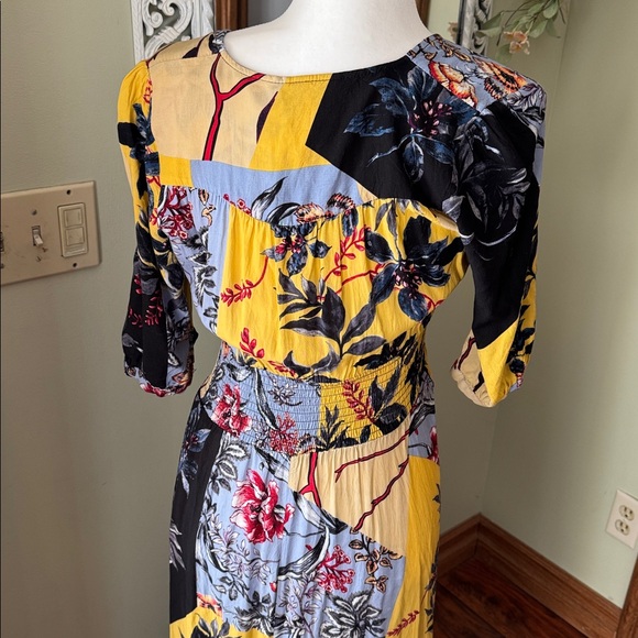 Jaase Vibrant Floral Patchwork Maxi Dress - Picture 4 of 7